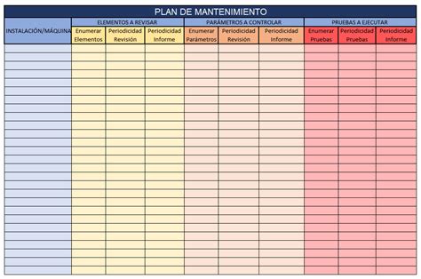 🔥 Plantilla Excel Mantenimiento Preventivo Gratis