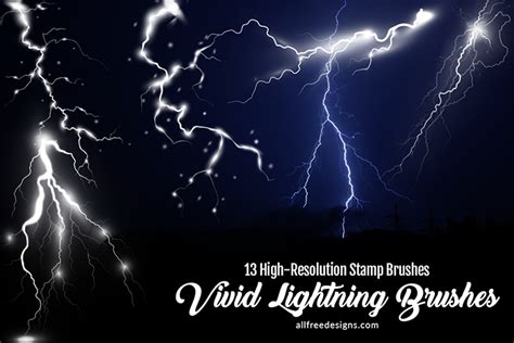 Lightning Brush For Photoshop Gimp Afiinity Photo Pix Cores