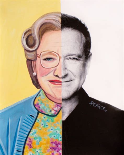 Robin Williams As Mrs Doubtfire Signed Art Print Free Etsy