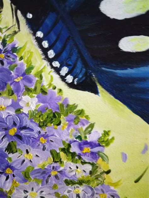 Original Oil Painting Butterfly Paintings By Nataliia Plakhotnyk