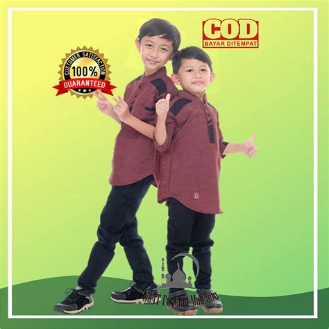 Jual Baju Koko Anak Couple Kakak Adik Laki Laki 1 12 Tahun Couple