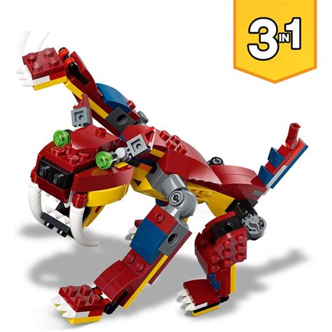 Boost kids' love of awesome creatures and their creativity with the lego® creator 3in1 fire dragon (31102) set. LEGO® Creator 31102 Smok ognia - sklep zabawkowy Kimland.pl