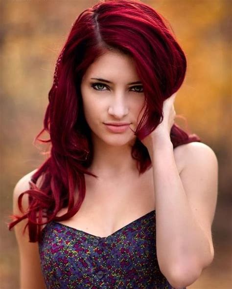 vibrant red long hair red hair color red ombre hair hair inspiration