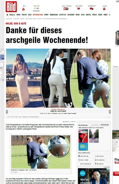 German Tabloid Bild Publishes Picture Of Kate Middletons Bum