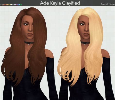 Ade Kayla Hair Clayified At Kotcatmeow Sims 4 Updates