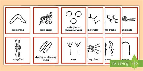 This Handy Set Of Flashcards Shows The Main Symbols For Your Aboriginal