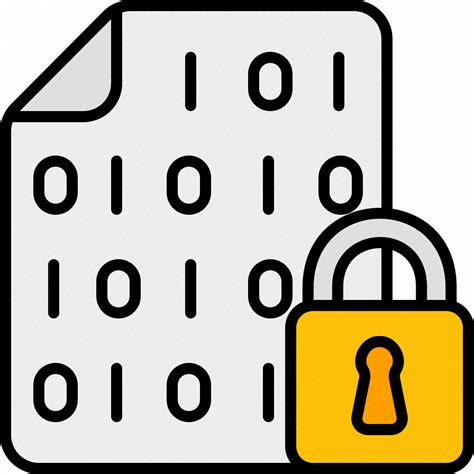 Encrypted File Data Cyber Security Digital Padlock Icon