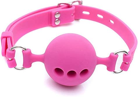 Ryozoch Silicone Breathable Ball Gag For Adult Bondage Restraints Sex Play 15in