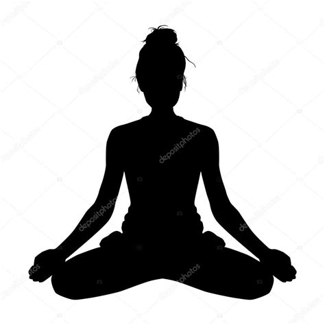 Yoga Woman Silhouette Stock Vector Image By ©orfeev 119543970