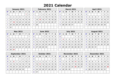 Printable 2021 Calendar For Daily Schedule Planning Calendar