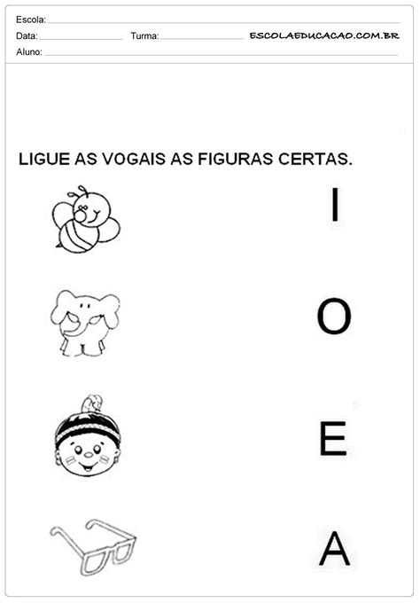 Atividades Com As Vogais Educação Infantil