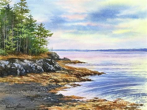 Calm Eve At Madeline Point Painting By Varvara Harmon Pixels