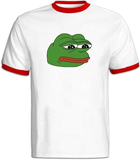 Mens Vintage Popular Cartoon Pepe The Frog Head Cotton T