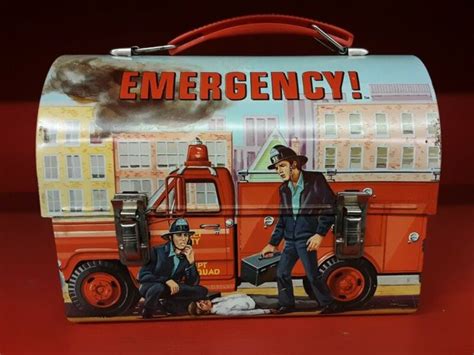 Vintage Emergency Aladdin Industries Metal Lunch Box With Thermos