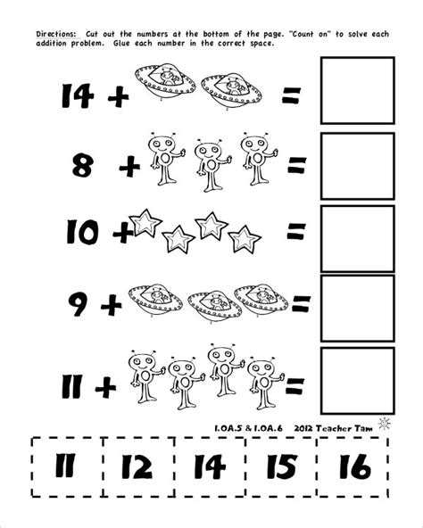 10 Common Core Math Sheets Free Sample Example Format Download