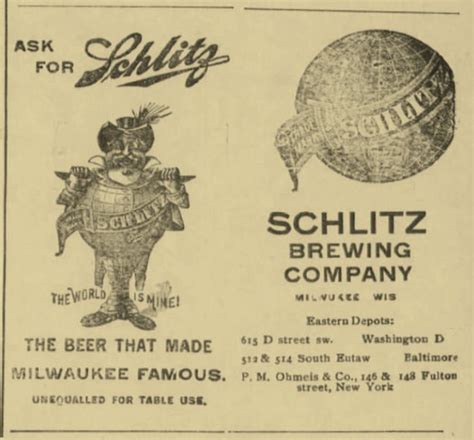 Jos Schlitz Brewing Company Of Milwaukee Wisconsin Usa Tavern Trove