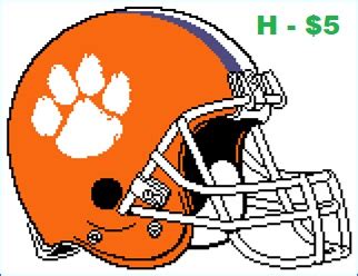 It will be sent to your email address this pattern is 104 stitches wide by 100 stitches tall. EASY PATTERNS: Clemson University Tigers cross-stitch pattern
