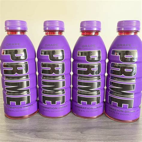 Prime Hydration Grape Drink Logan Paul X Ksi 4 Bottles