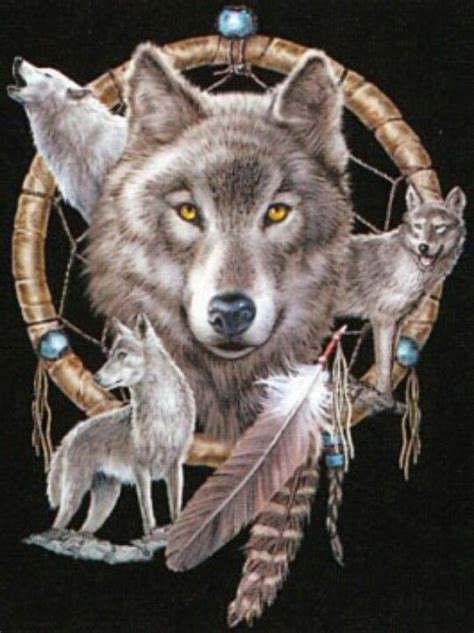 Wolf Dream Catcher Wolves And Indians And Dream Catchers Pinterest