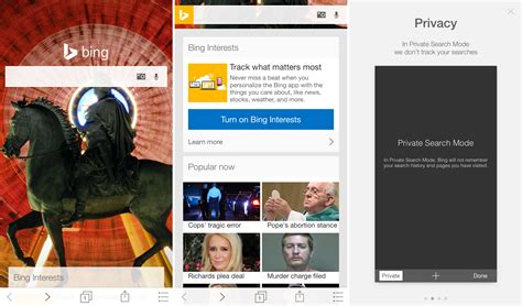 Bing For Iphone Picks Up Interests And News Gains Private