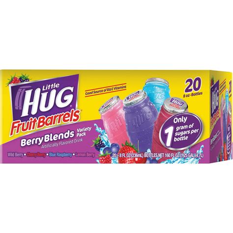 Little Hug Fruit Barrels Berry Blends 20 Count Variety Pack Fruit Drink