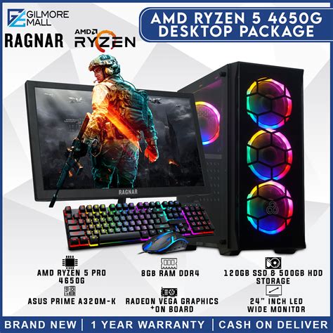 Amd Ryzen Gaming Pc Set Computer Ryzen 5 4650g W Radeon Vega 7