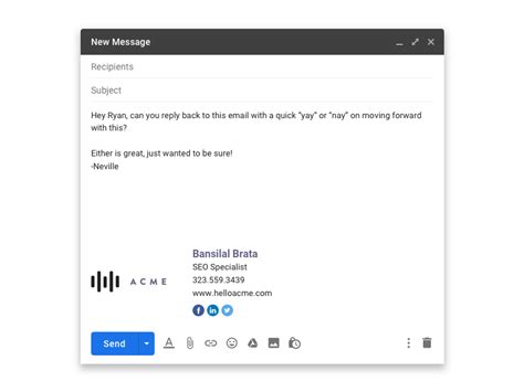 It's easy to use, you can easily customize according to liking and get the desired result. Gmail Email Signature Mockup Sketch freebie - Download ...