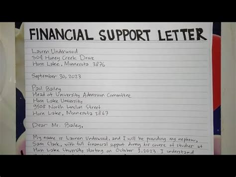 How To Write A Letter Requesting Financial Assistance The