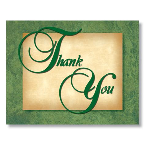 Thank You Card With Formal Design