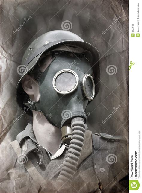 German Soldier In Gas Mask Royalty Free Stock Image Image 5623606
