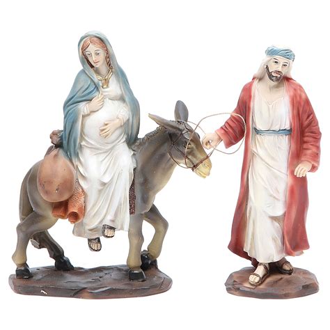 Joseph And Pregnant Mary On Donkey 135cm In Resin Online Sales On