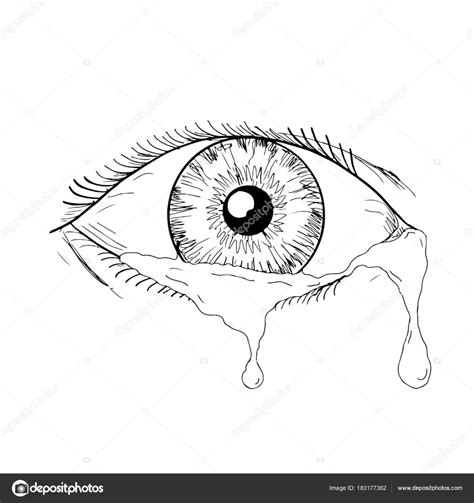 Dibujos Ojos Llorando Dibujo Ojo Humano Llorando Lágrimas Ojos Llorando Dibujo Ojos