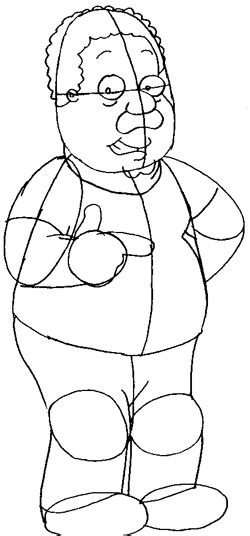 How to Draw Cleveland Brown from Family Guy Step by Step ... Step by step drawings teach you to draw by showing you how to draw each and every line for that specific perspective.