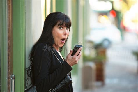 Laughing Woman With Phone Stock Image Image Of Businesswoman 59171223