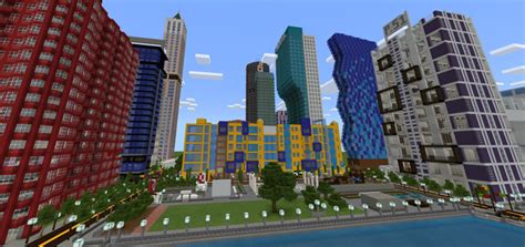 Yüzlerce blok, hayvanlar, tehlikeli yaratıklar ve dahası parmaklarınızın ucunda olacaktır. Skyscraper City Creation | Minecraft PE Maps