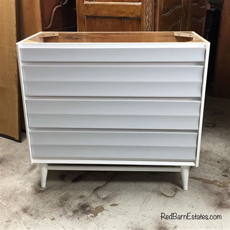 MID CENTURY Modern Bathroom Vanity Custom Converted From a 1950's Dresser Painted Bathroom ...