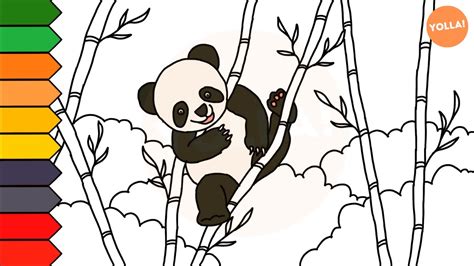Cara Menggambar Dan Mewarnai Seekor Panda Dengan Mudah Yolla Youtube