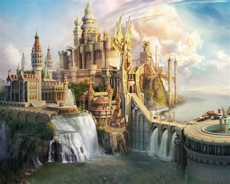 Great Castle Fantasy Castle Fantasy Landscape Fantasy City