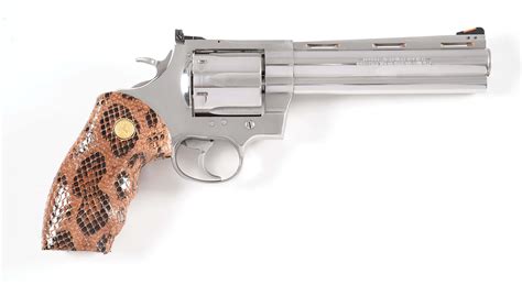 Lot Detail M Colt Anaconda Double Action Revolver With Snakeskin