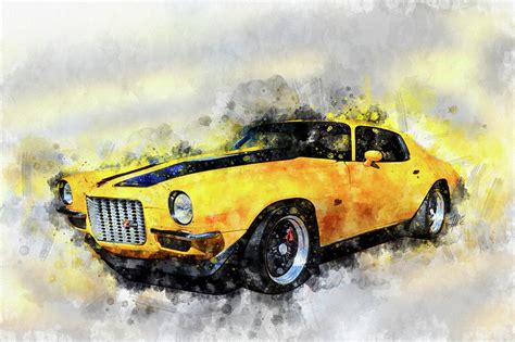 1973 Chevrolet Camaro Z28 Painting By Raceman Decker Fine Art America