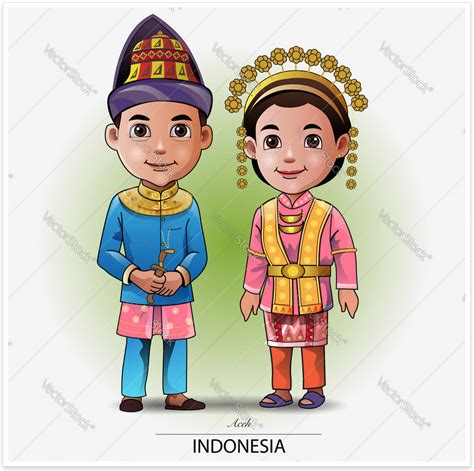 Pakaian Adat Sumatera Barat Kartun