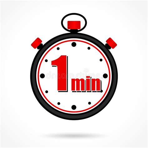 One Minute Stopwatch Stock Vector Illustration Of Vector 107507060