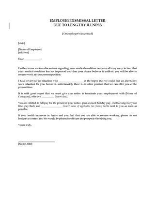 employment termination letter  settlement proposal
