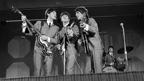 beatles during their second appearance on the ed sullivan show on feb 16th 1964 [3910x2199