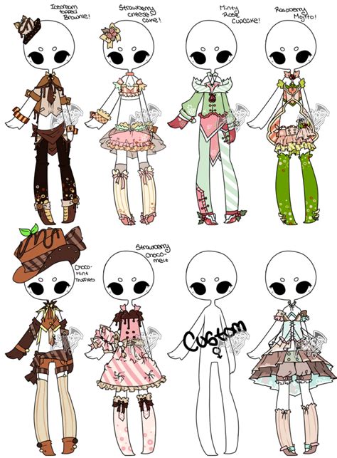 [adoptable offer] outfit batch 05 [5 8] by deviladopts on deviantart drawing anime clothes