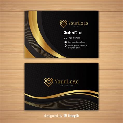Get 11,694 business card elegant graphics, designs & templates on graphicriver. Elegant business card template with golden style | Free Vector
