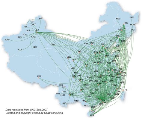 China Southern Airlines Route Map Domestic Routes