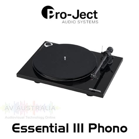 Pro Ject Essential Iii Phono Turntable Inc Ortofon Om10 Cartridge Av