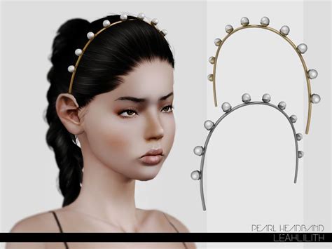 Leah Lilliths Leahlillith Pearl Headband Sims Sims 4 Piercings