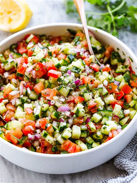 Mediterranean Salad Recipe With Cucumber Tomato And Onion